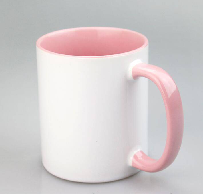 Pink Inner handle mug