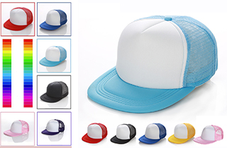 Flat Bill Trucker Hats Sublimation Blank Caps Adjustable